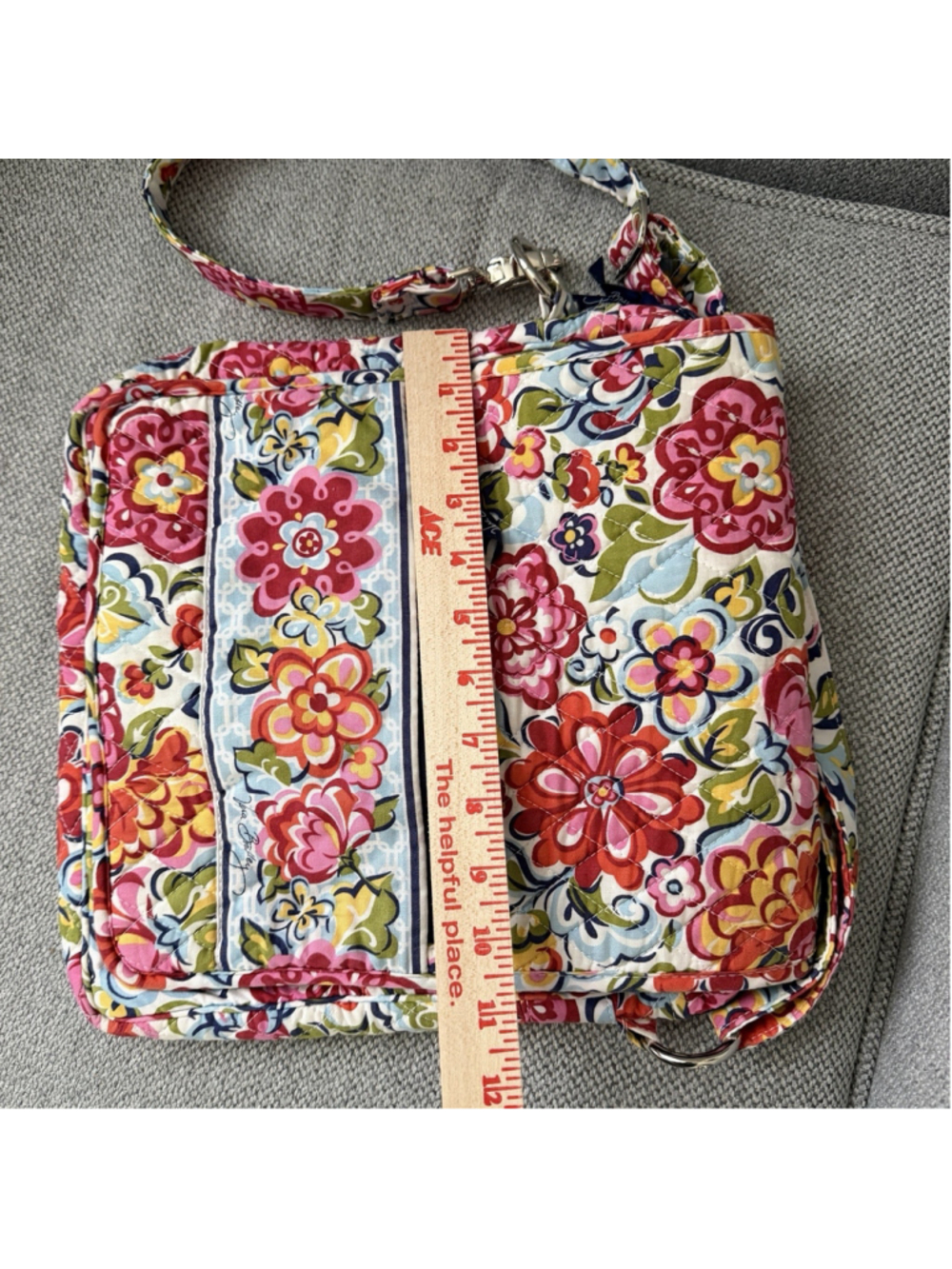 Vera Bradley Hope Garden Floral Quilted Cotton Crossbody Messenger Bag - Picture 5 of 6